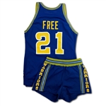 1981-82 World B. Free Golden State Warriors Game Used Jersey & Shorts - Incredible Wear! Photo Matched (GF LOA)
