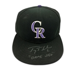 Troy Tulowitzki Game Used & Signed Colorado Rockies Baseball Cap (PSA Sticker)