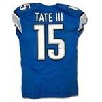 Golden Tate III 2016 Detroit Lions Game Used Home Jersey - Repairs, Photo Matched (NFL/PSA COA)