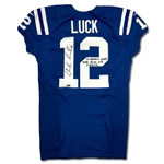 Andrew Luck 2014 Indianapolis Colts Game Used & Signed Jersey - 312 Yards, 2 TDs! - Photo Matched (Panini COA)