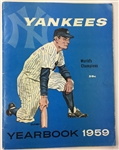 1959 New York Yankees Team Signed Yearbook - Mickey Mantle, Bera, Ford - 23 Sigs (PSA LOA)