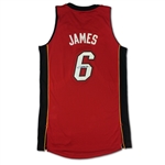 LeBron James Signed Miami Heat Adidas Pro Cut Authentic Jersey (JSA)