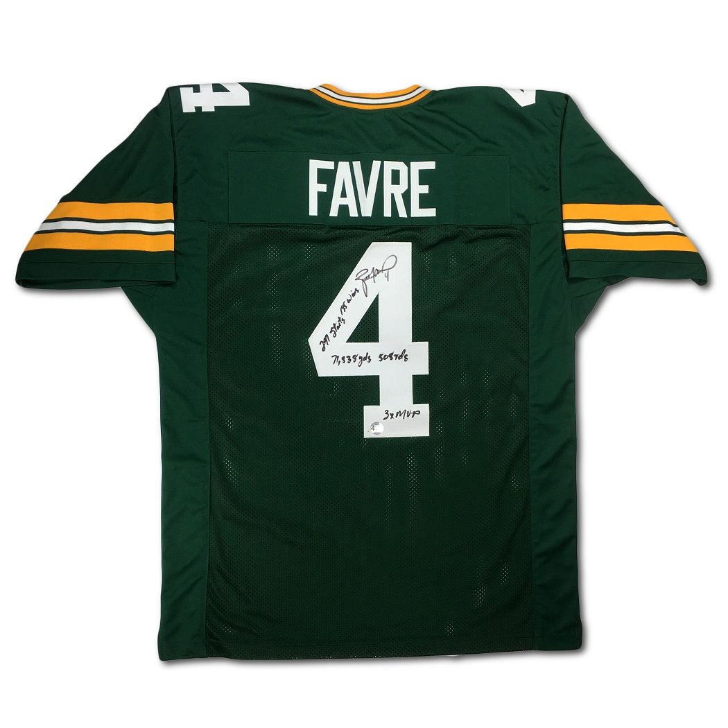 Lot Detail - Brett Favre Signed Green Bay Packers Custom Green/Home ...