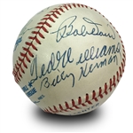 HOFer Signed OAL Baseball - Ted Williams, Willie Mays, Doerr, Herman, Feller & Ford (JSA LOA)