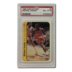 1986 Michael Jordan Fleer Rookie Sticker #8 Graded PSA NM-MT 8