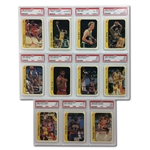 1986 Fleer Sticker Complete Graded Basketball Trading Card Set w/Jordan Rookie Sticker