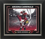 David Johnson Signed Photograph w/Framed Arizona Cardinals Display (JSA)