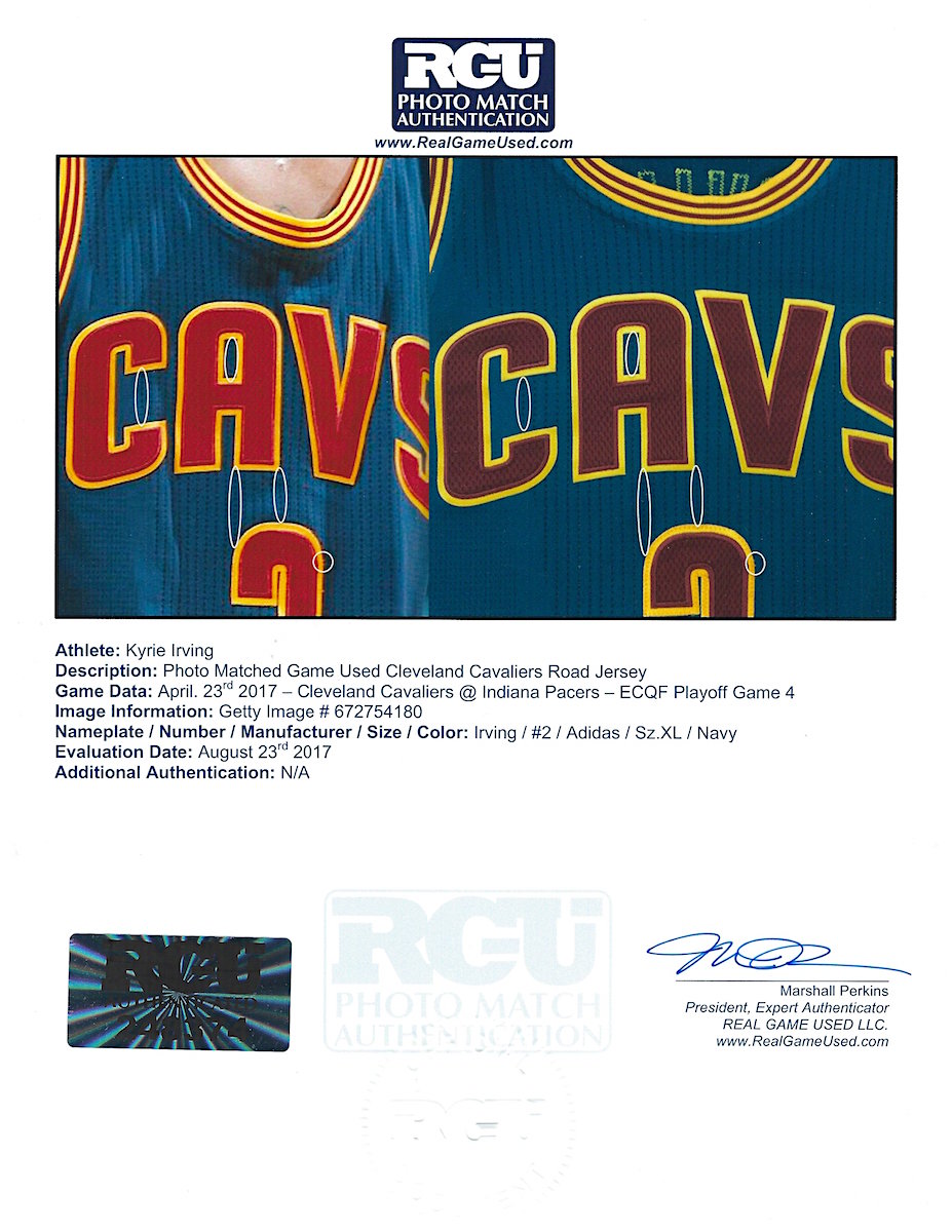 Kyrie Irving - Cleveland Cavaliers - 2017 NBA Finals - Game 1 - Game-Worn  Navy Jersey
