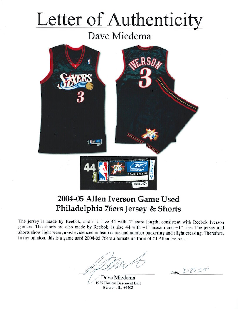 Sold at Auction: 2004-05 Allen Iverson Philadelphia 76ers