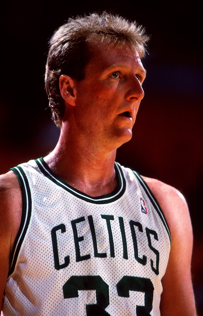 1990-91 Larry Bird Twice Signed Boston Celtics Game Jersey w/ Tag Swap
