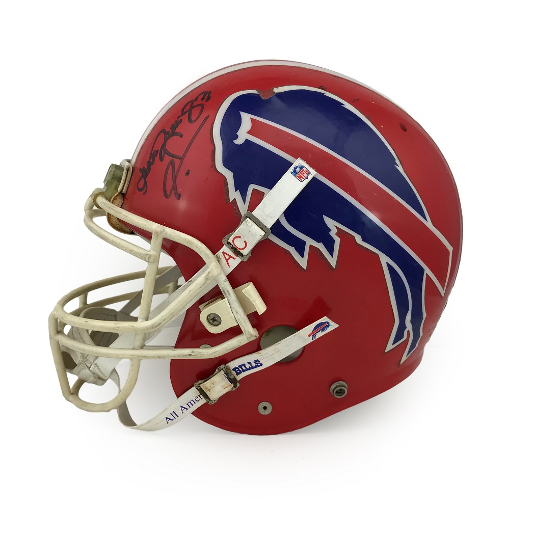 Lot Detail - Andre Reed 1989 Buffalo Bills Game Used & Signed Helmet -  Great Use, Photo Matched (RGU/JSA LOA)