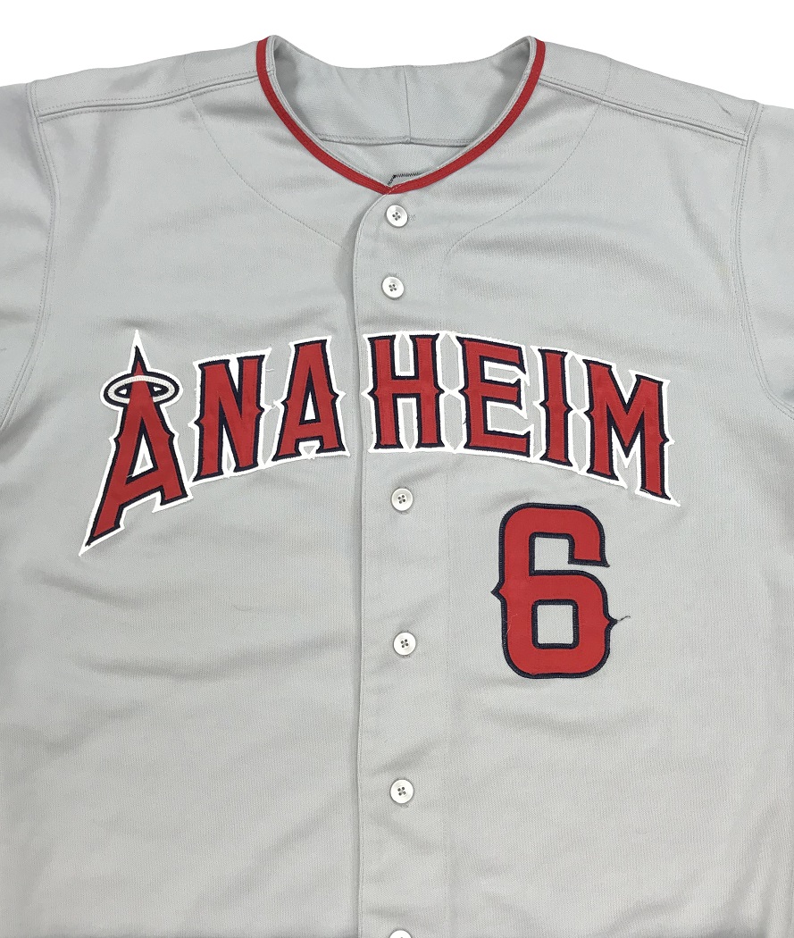 Lot Detail - Chone Figgins 2003 Anaheim Angels Game Used Jersey - Excellent  Use, Anaheim Rare 1 Year Style