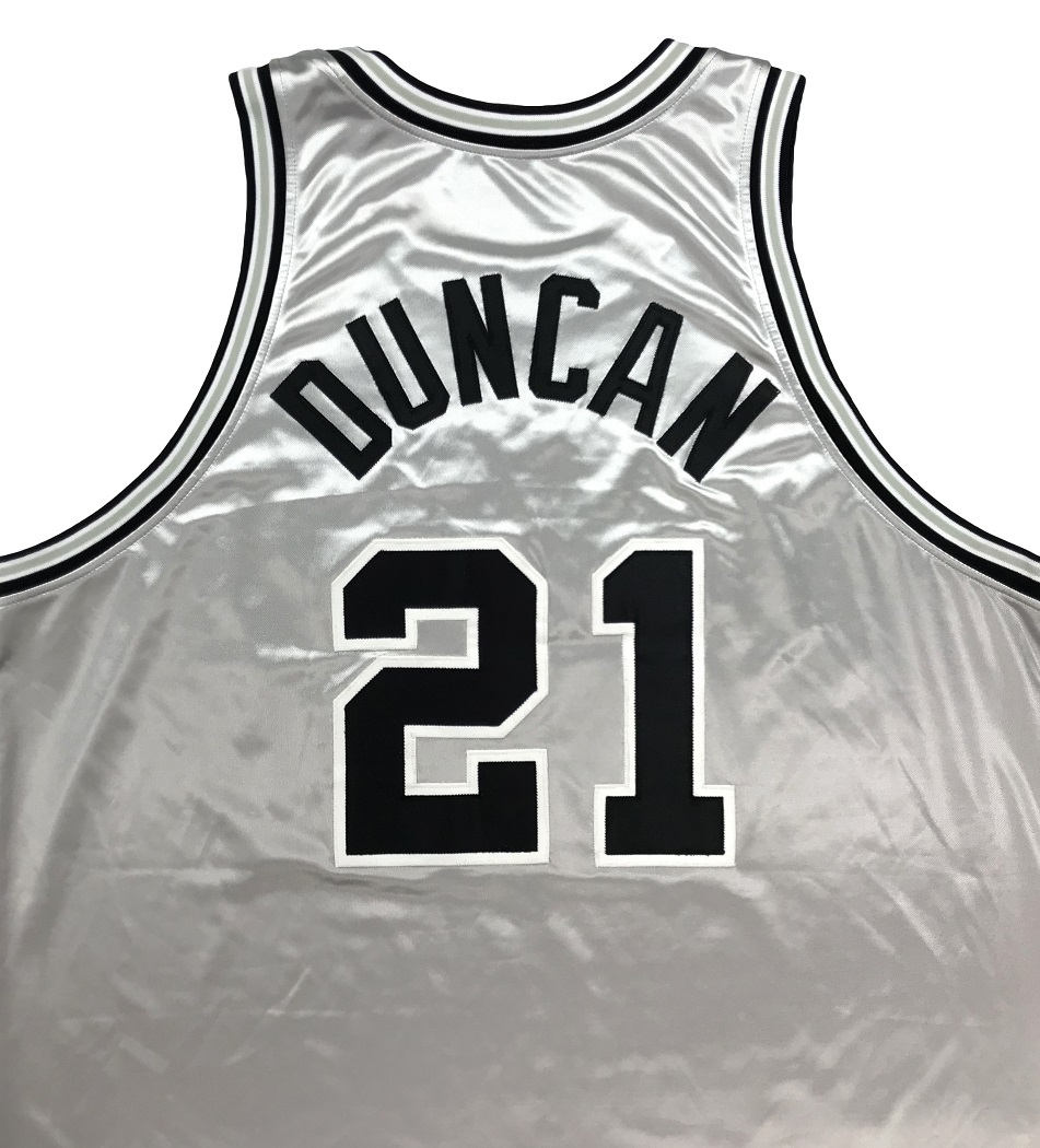 Vintage Nike Tim Duncan Jersey San Antonio Spurs Silver Alternate Men's  Size XL