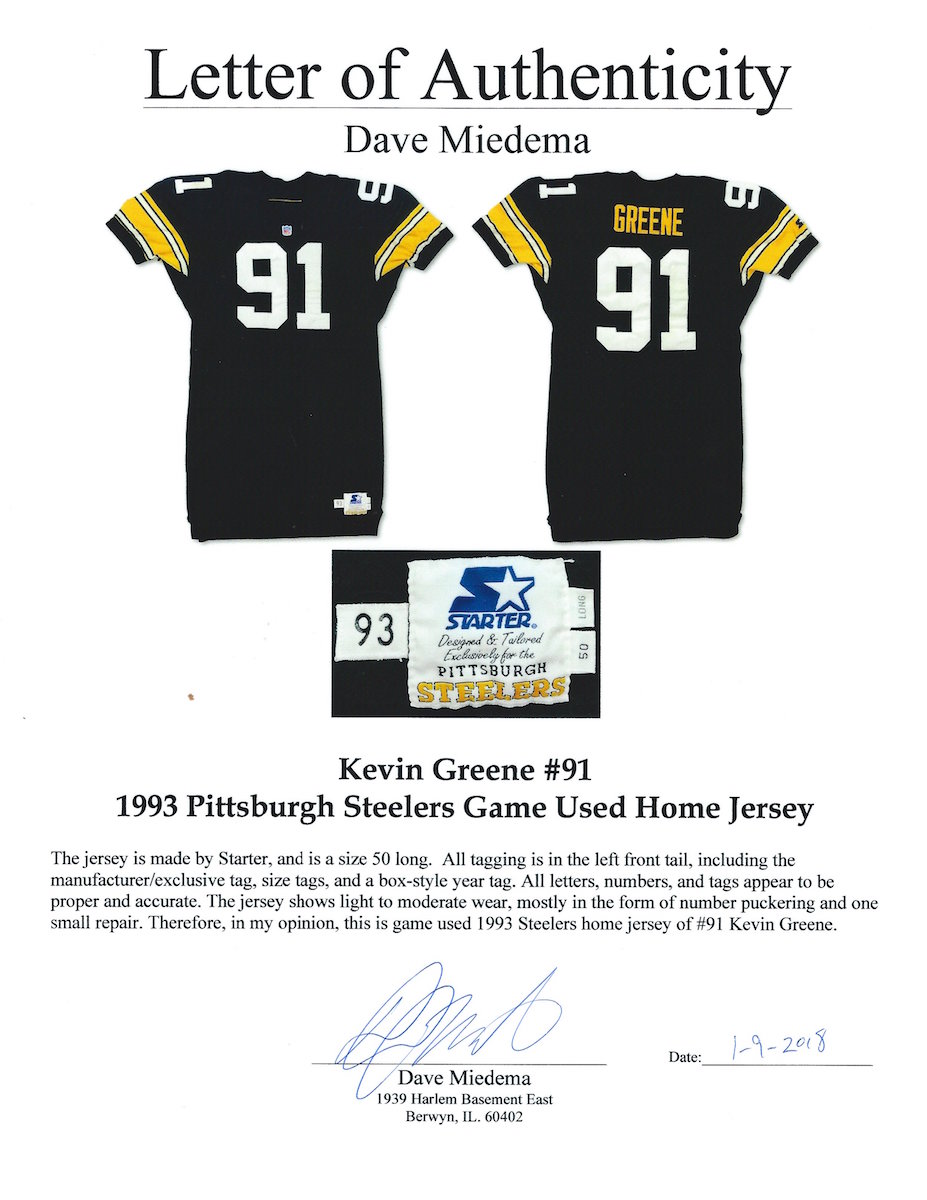 Legacy Jersey Pittsburgh Steelers 1994 Kevin Greene