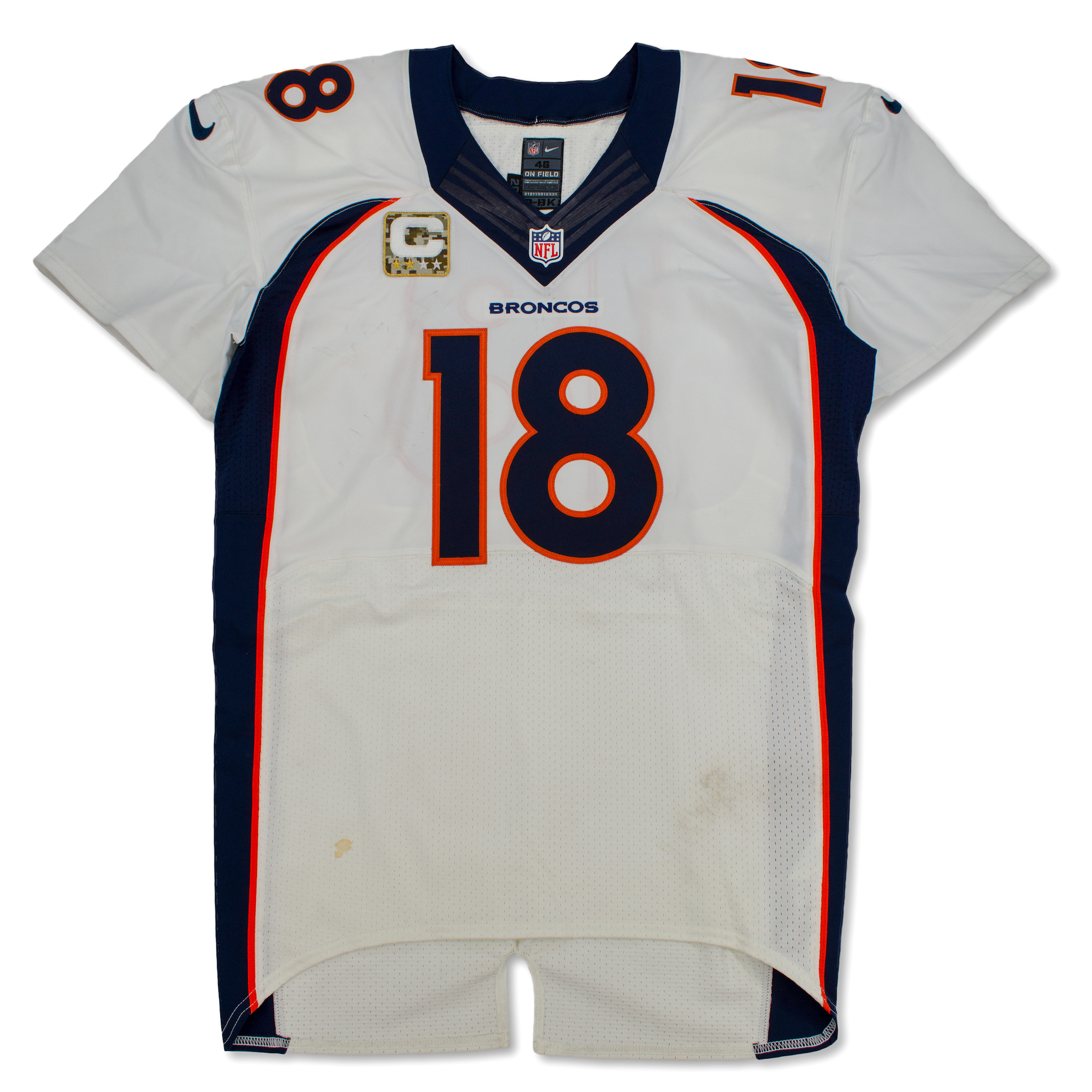Lot Detail - Peyton Manning 11/24/13 Denver Broncos Game Used