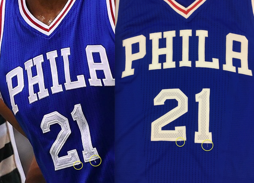 Joel Embiid Philadelphia 76ers Game-Used #21 White Earned Jersey from  Game 6 of the Eastern Conference Semi-Finals vs. Toronto Raptors on May 9th  - Size 52+6