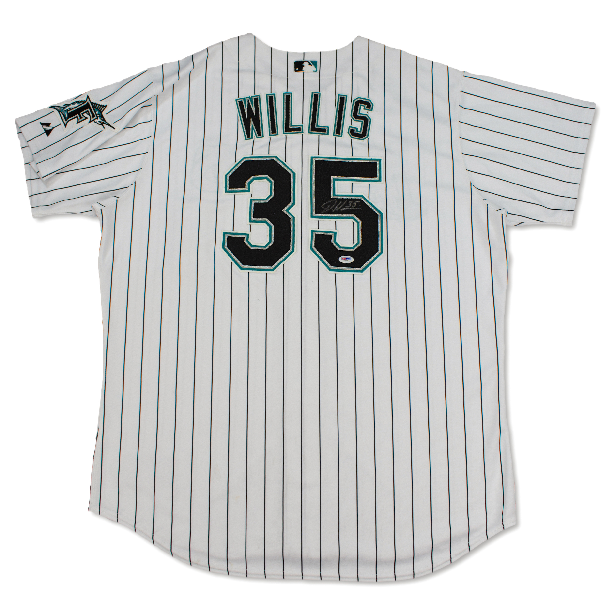 Dontrelle Willis Signed Jersey Marlins - COA 100% Authentic Team