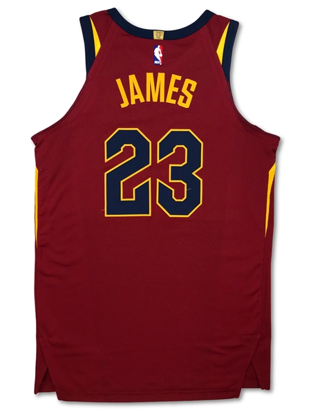 LeBron James 11/13/17 Clevelend Cavaliers Game Used Jersey - 23 Points, 12 Assists, 9 Rebounds, Photo Matched, (NBA, Meigray LOA)