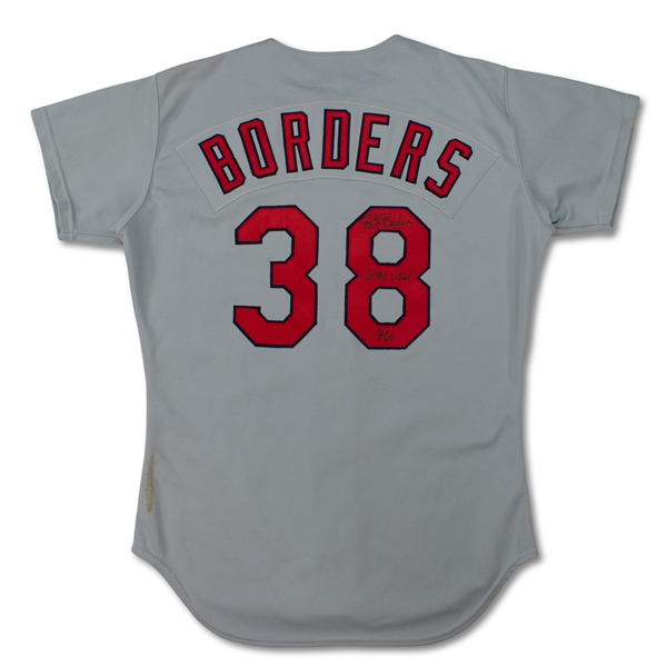 Pat Borders 1996 St. Louis Cardinals Game Used & Signed Jersey