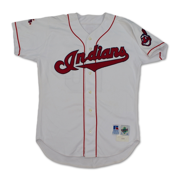 Pat Borders 1998 Cleveland Indians Game Used & Signed Jersey