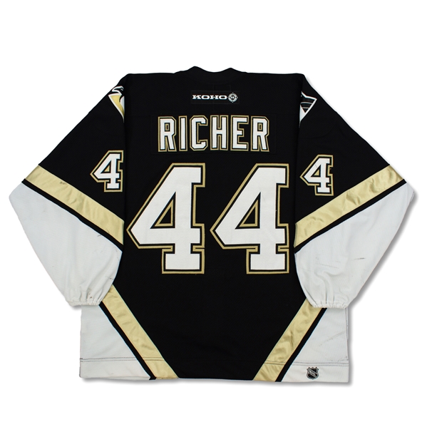 Stephane Richer 2001-02 Pittsburgh Penguins Game Used Home Jersey (Penguins LOA)