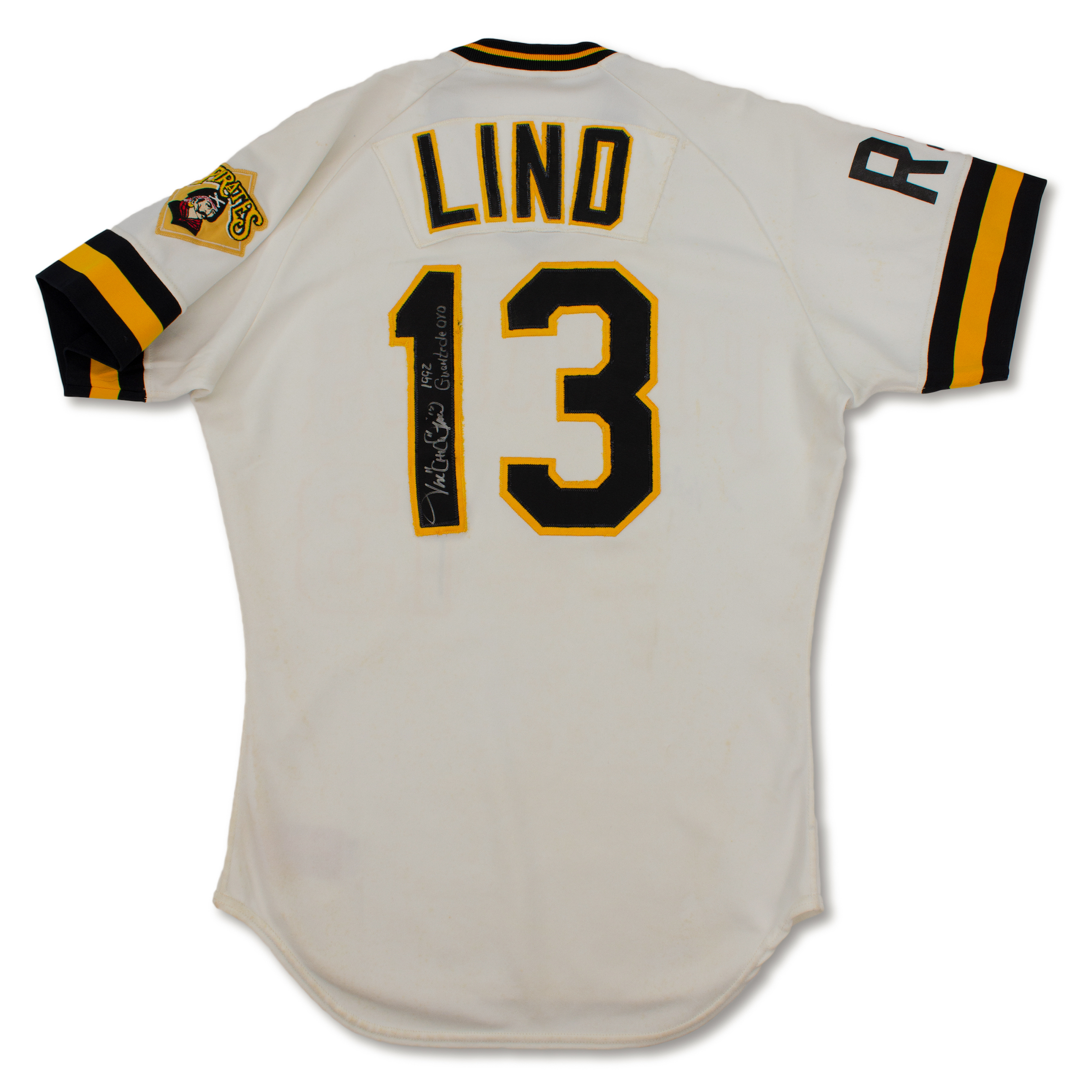 Lot Detail - Jose Lind 1988 Pittsburgh Pirates Game Used & Twice Signed  Jersey - Incredible Use (MEARS,JSA)