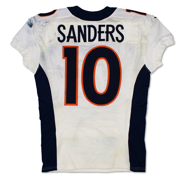 Emmanuel Sanders 11/16/2014 Denver Broncos Game Used Jersey - Unwashed (Broncos,Panini)