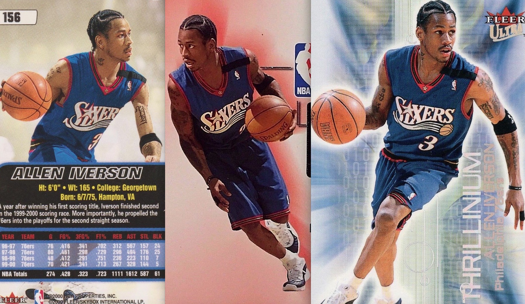 1999-00 Allen Iverson Game Worn Philadelphia 76ers Jersey. , Lot #83010