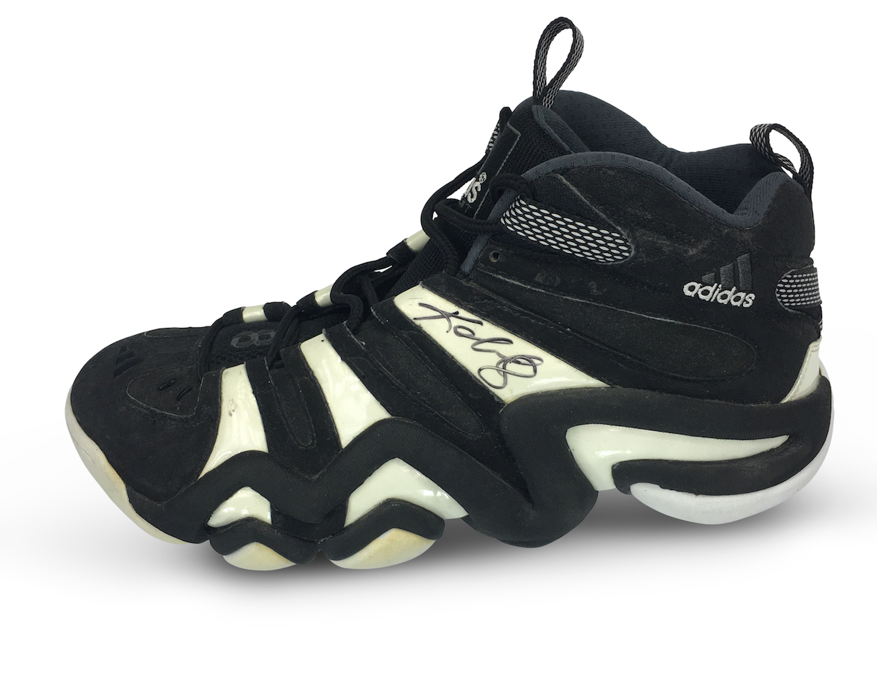 Isaac Signaal Raar Lot Detail - Kobe Bryant 1997-98 Game Worn & Signed Adidas Crazy 8 Sneaker  - Rookie Era Signature (JSA)