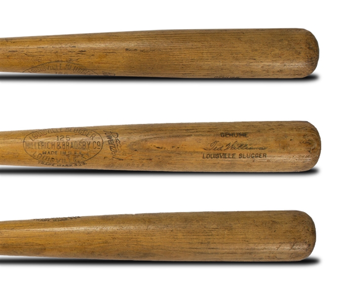 Ted Williams 1939-42 ROOKIE ERA Boston Red Sox H&B Louisville Slugger Professional Model Game Used Bat (MEARS A8 & PSA/DNA)