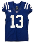 TY Hilton 9/22/2019 Indianapolis Colts Game Worn Home Jersey - Photo Matched (Athletes Club Co, RGU) 100th NFL Patch 
