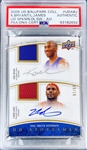 Kobe Bryant / LeBron James 2009 Upper Deck Ballpark Collection "UD Spokesmen Dual Swatch Autograph" (#09/10) Signed Dual Game Used Jersey Card #UDA-BJ - PSA Authentic