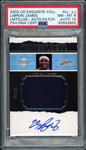 2003-04 UD Exquisite Collection Limited Logos #LJ LeBron James Game Used Patch Rookie Card PSA 8 - POP 1 w/Only 6 Graded Higher