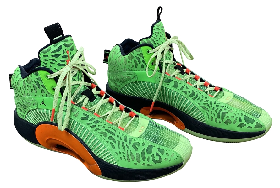 Luka Doncic 2021 NBA All-Star Weekend Taco Bell Skills Challenge Game Worn Sneakers - Photo Matched (Athletes Club Co, RGU LOA)