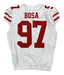 Nick Bosa 1/30/22 San Francisco 49ers Game Worn & Signed NFC Championship Game Jersey - Photo Matched, Unwashed (RGU, Athletes Club Co)