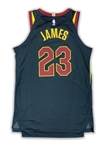 LeBron James 2017-18 Cleveland Cavaliers Issued Black Alternate Home Jersey
