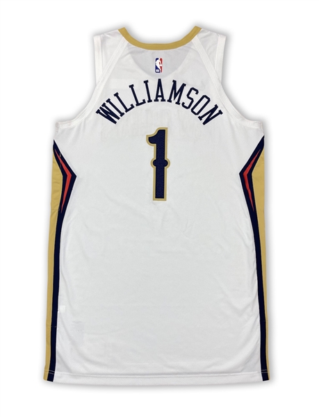 Zion Williamson 2020-21 New Orleans Pelicans Game Worn Jersey - Photo Matched! 32 Point Dunkfest! (Meigray, RGU LOAs)