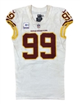 Chase Young 10/3/2021 Washington Redskins Game Worn Road Jersey- Photo Matched, Mental Health Awareness "C" Patch
