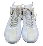 Zion Williamson 2020-21 Game/Practice Worn Player Sample White/Gold Jordan Sneakers (Athletes Club Co.)