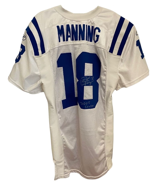 Peyton Manning 8/14/2004 & 9/3/2004 Indianapolis Colts Game Worn Jersey - Signed & Inscribed (RGU Photo Match LOA) 