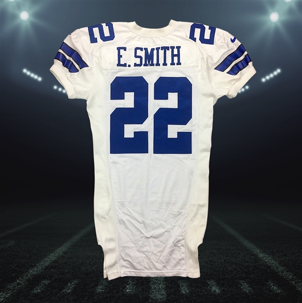 Emmitt Smith 2000 Dallas Cowboys Game Worn Jersey - Photo Matched to 3 Games! (2 Holiday Games) w/Rare Tom Landry Memorial Patch (Meigray LOA)