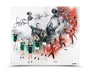 Michael Jordan & Larry Bird Autographed/Signed All Star Saturday Night 20 x 24 UDA / Upper Deck