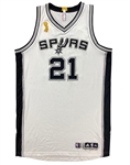 Tim Duncan 2014-15 Kia NBA Tip Off San Antonio Spurs Home Jersey - Photo Matched - NBA Finals Patch