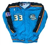 Grant Hill 1996-97 Detroit Pistons Game Worn Warm-Up Jacket - 50th Anniversary Patch