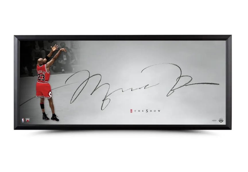 Michael Jordan Autographed/Signed The Show “Shot of Silver” LE 123 UDA Upper Deck