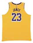 LeBron James Autographed/Signed Los Angeles Lakers Home Icon Edition Authentic Nike Jersey UDA / Upper Deck
