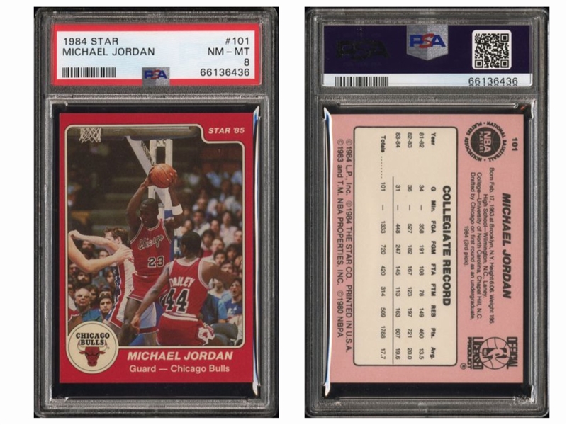 1984 Star Basketball Michael Jordan ROOKIE #101 PSA 8 NM-MT - Low Population 