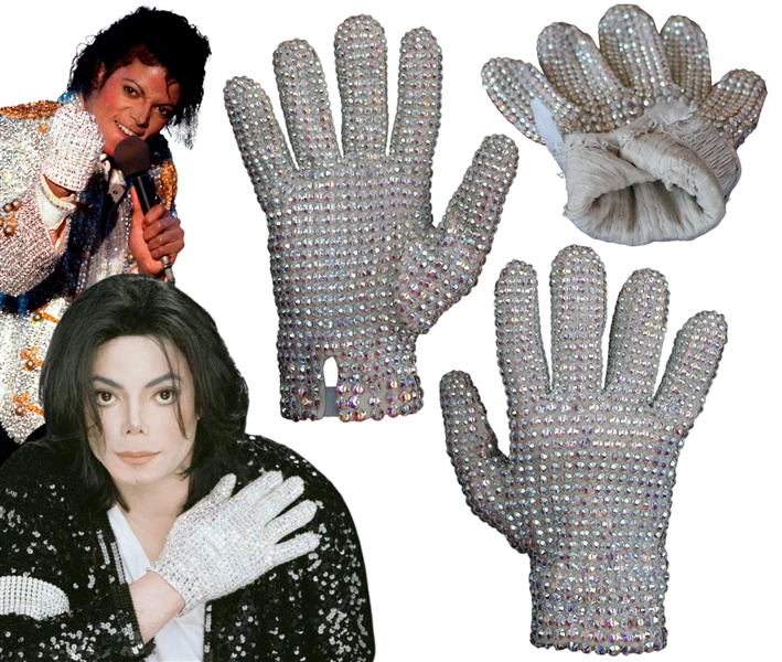 Michael Jacksons HIStory World Tour Swarovski Crystal Right-Handed Custom Glove - Neverland Ranch Employee Provenance & Knaisz LOA