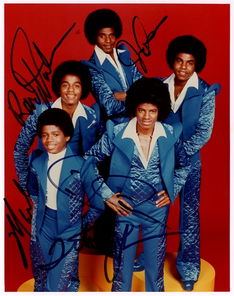 Jackson Five Signed 8x11" Photograph (Excluding Michael Jackson) - JSA