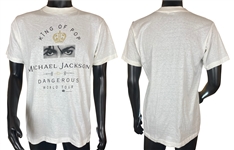 Michael Jacksons Personally Owned "King of Pop Dangerous World Tour" Shirt - Family Friend / Manager Letter of Provenance